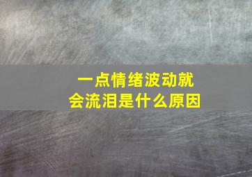 一点情绪波动就会流泪是什么原因