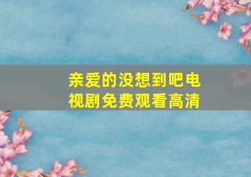 亲爱的没想到吧电视剧免费观看高清