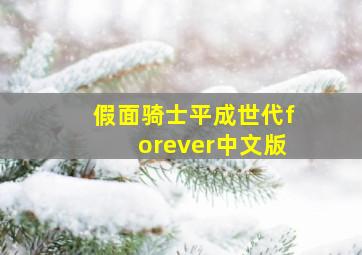 假面骑士平成世代forever中文版