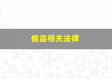 偷盗相关法律