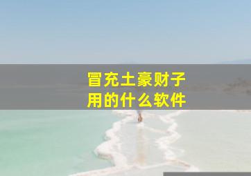 冒充土豪财子用的什么软件