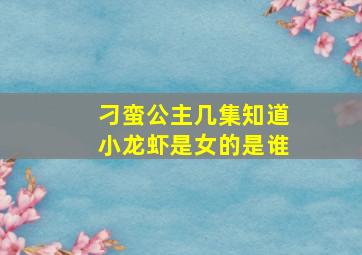 刁蛮公主几集知道小龙虾是女的是谁