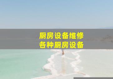 厨房设备维修各种厨房设备