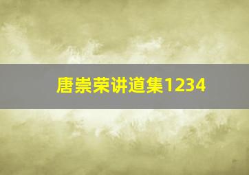 唐崇荣讲道集1234