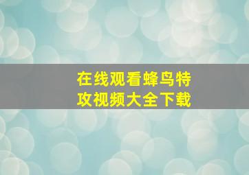 在线观看蜂鸟特攻视频大全下载