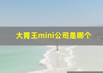 大胃王mini公司是哪个