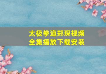 太极拳道郑琛视频全集播放下载安装