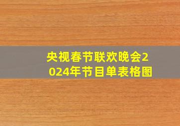 央视春节联欢晚会2024年节目单表格图