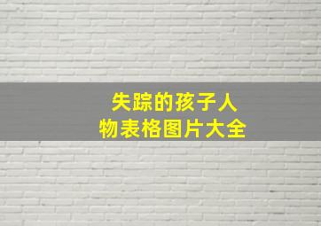 失踪的孩子人物表格图片大全