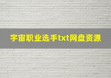 宇宙职业选手txt网盘资源