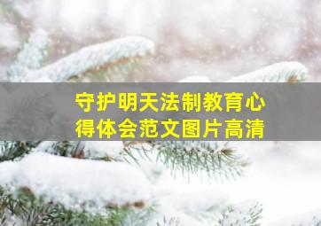 守护明天法制教育心得体会范文图片高清