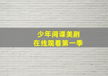 少年间谍美剧在线观看第一季