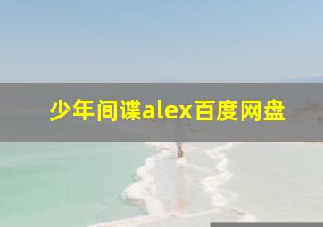 少年间谍alex百度网盘