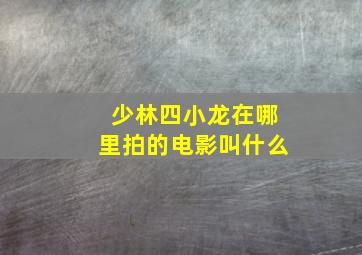 少林四小龙在哪里拍的电影叫什么