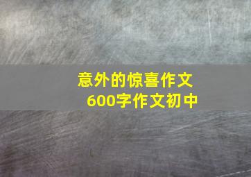 意外的惊喜作文600字作文初中