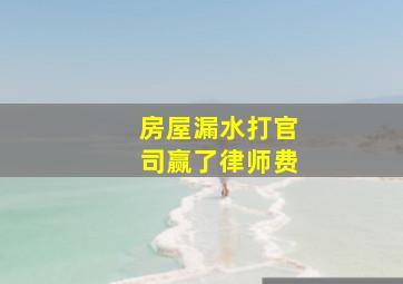 房屋漏水打官司赢了律师费