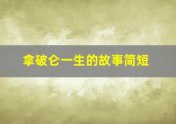 拿破仑一生的故事简短