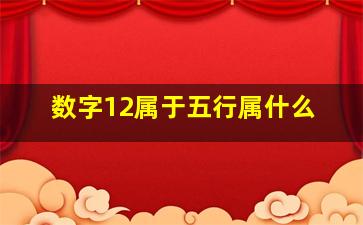 数字12属于五行属什么