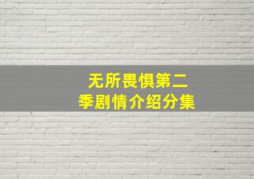 无所畏惧第二季剧情介绍分集