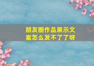 朋友圈作品展示文案怎么发不了了呀