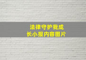 法律守护我成长小报内容图片