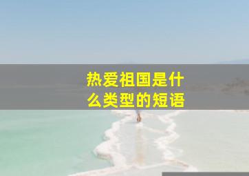 热爱祖国是什么类型的短语