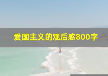 爱国主义的观后感800字