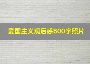 爱国主义观后感800字照片