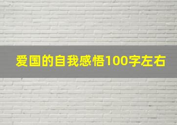 爱国的自我感悟100字左右