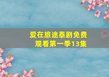 爱在旅途泰剧免费观看第一季13集