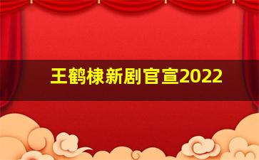 王鹤棣新剧官宣2022