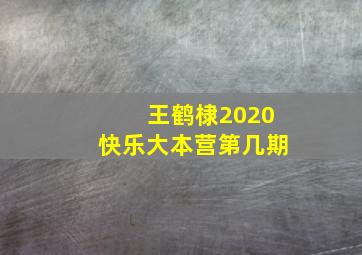 王鹤棣2020快乐大本营第几期