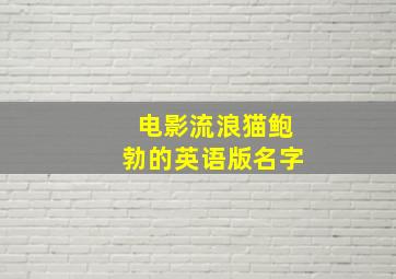 电影流浪猫鲍勃的英语版名字