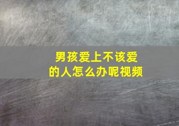 男孩爱上不该爱的人怎么办呢视频