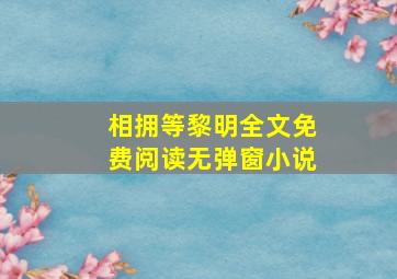 相拥等黎明全文免费阅读无弹窗小说