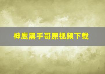 神鹰黑手哥原视频下载