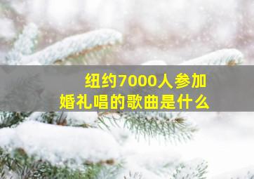 纽约7000人参加婚礼唱的歌曲是什么