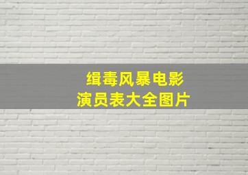 缉毒风暴电影演员表大全图片