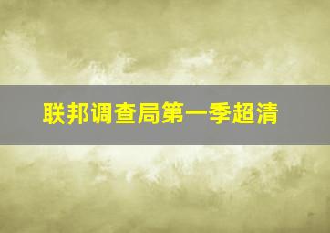 联邦调查局第一季超清