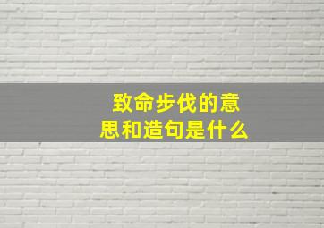 致命步伐的意思和造句是什么