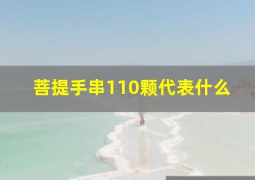 菩提手串110颗代表什么