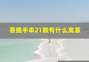 菩提手串21颗有什么寓意