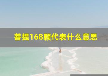 菩提168颗代表什么意思