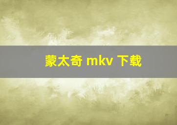 蒙太奇 mkv 下载