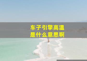 车子引擎高温是什么意思啊