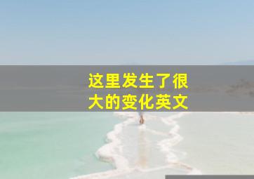 这里发生了很大的变化英文