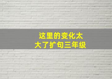 这里的变化太大了扩句三年级