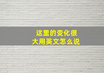 这里的变化很大用英文怎么说