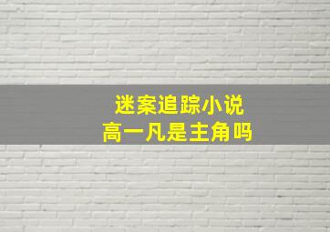 迷案追踪小说高一凡是主角吗