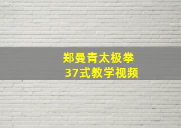 郑曼青太极拳37式教学视频